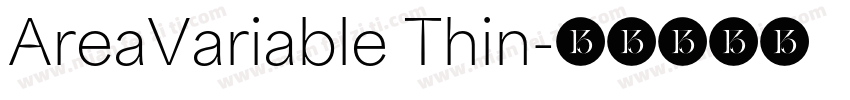 AreaVariable Thin字体转换